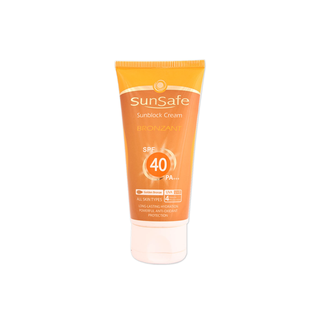 کرم ضد آفتاب برنزه کننده رنگی با SPF40 سان سیف	