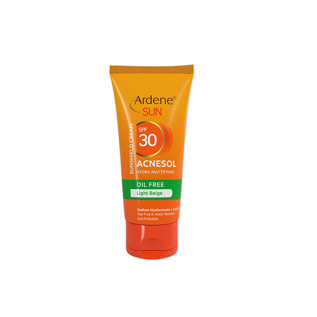 آردن سان - کرم ضد آفتاب Acnesol spf30 فاقد چربی مرطوب کننده -بژ روشن