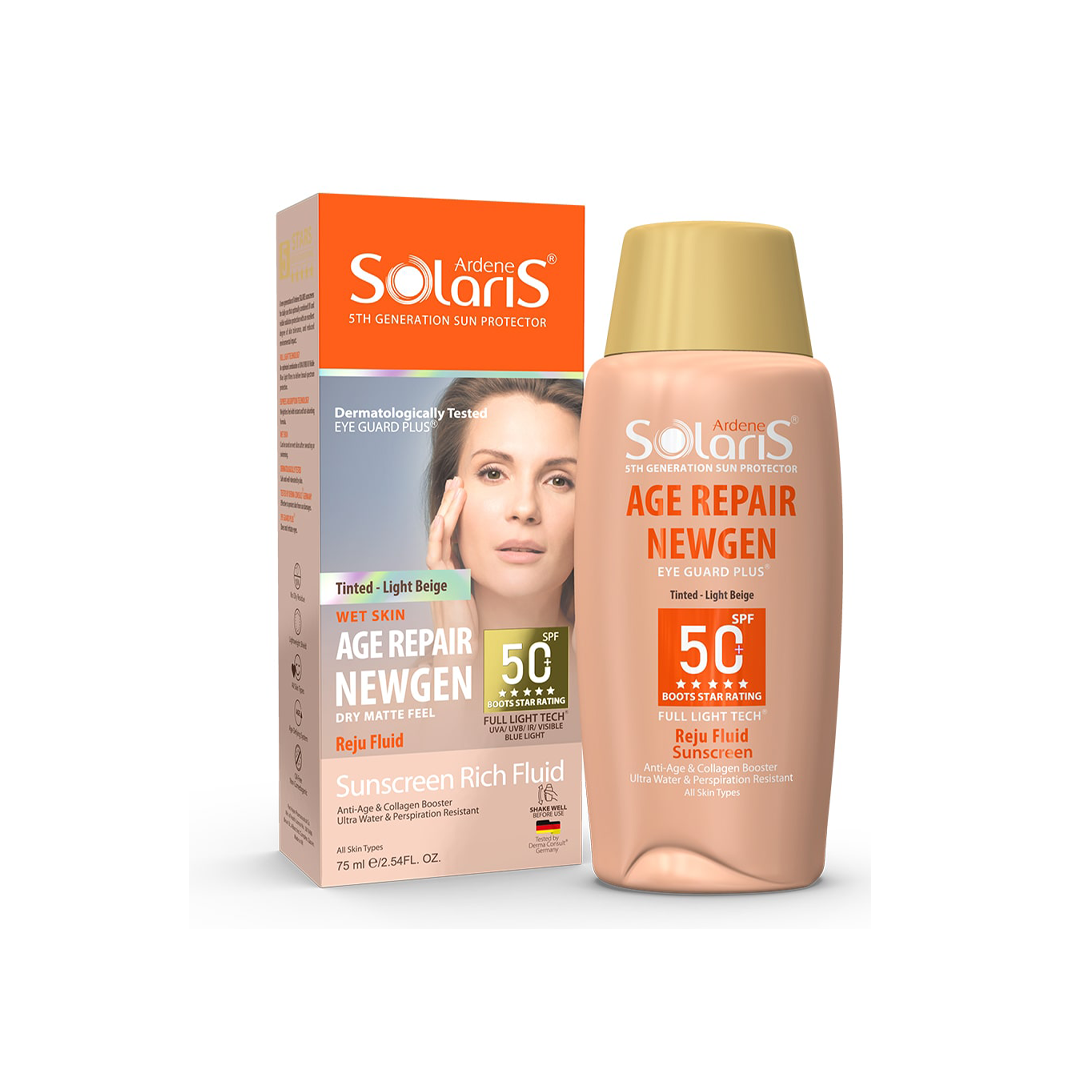 ضدآفتاب ضدچروک رنگی ایج ریپیر نیوژن +SPF 50 (بژ روشن) آردن سولاریس2