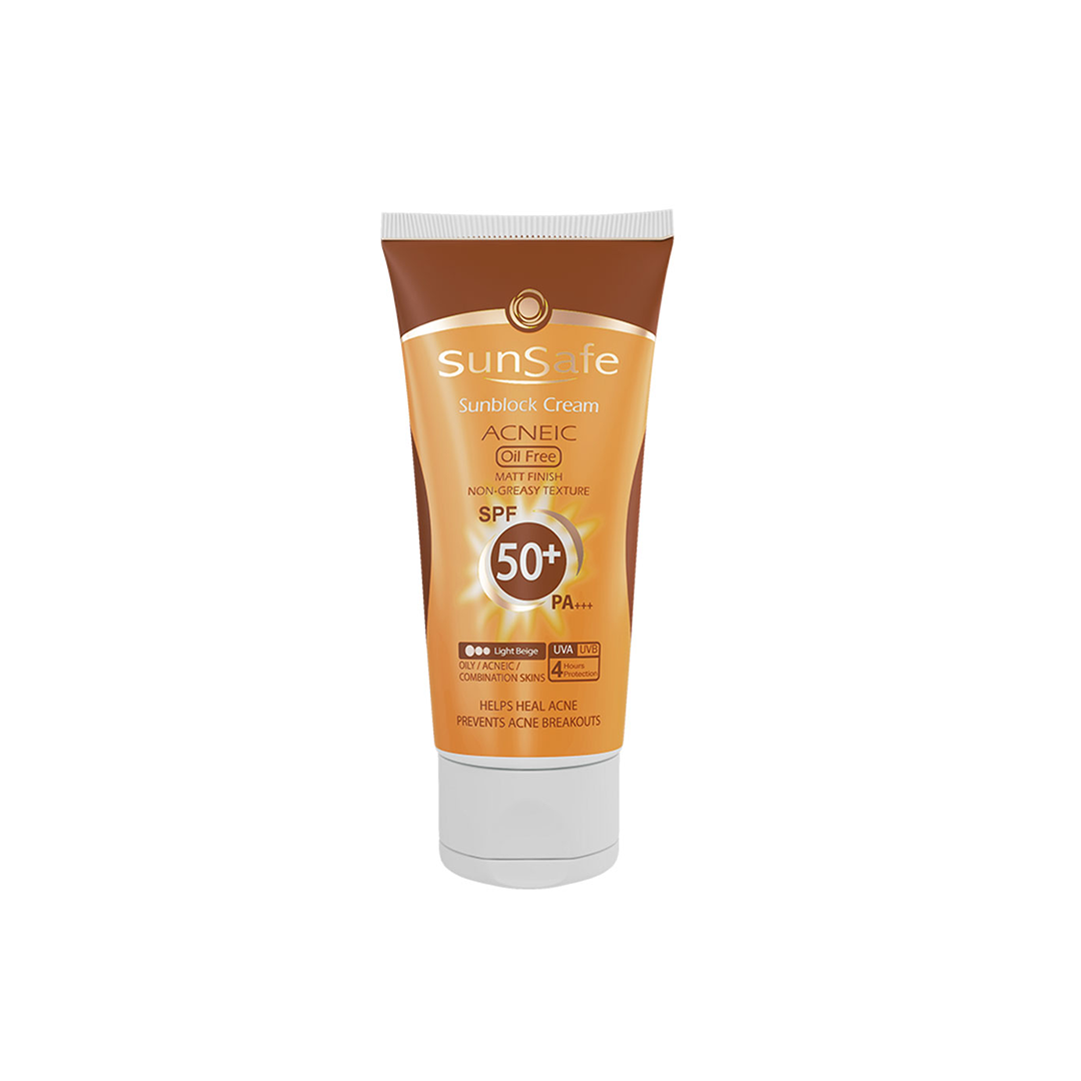 كرم ضد آفتاب +SPF 50 فاقد چربی سان سیف