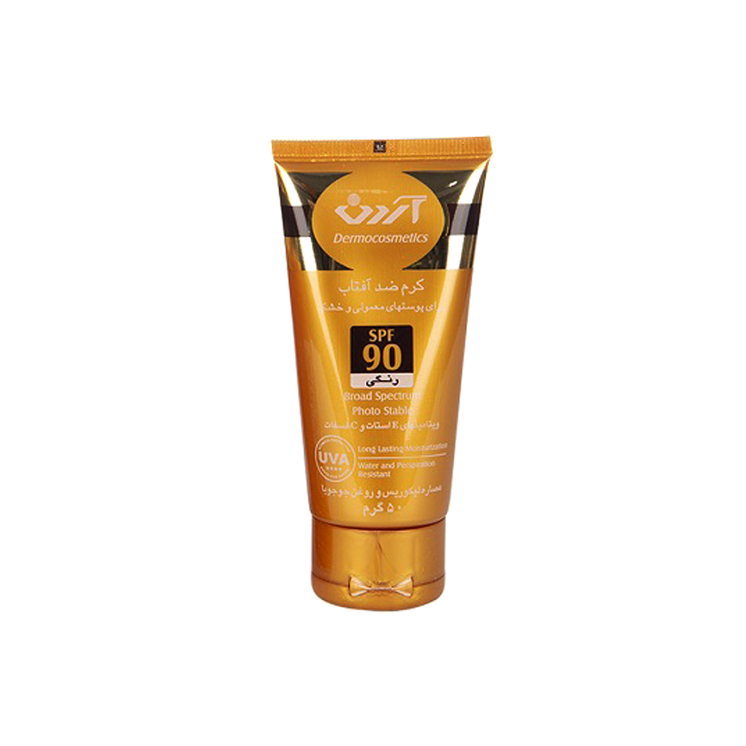 کرم ضد آفتاب رنگی SPF90 مناسب پوست های معمولی و خشک آردن